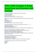 PSCI 2305 Chapter 6 Exam Questions and Answers All Correct