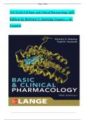 TEST BANK For Basic and Clinical Pharmacology, 15th Edition by Bertram G. Katzung, Verified Chapters 1 - 66, Complete Newest Version