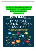 TEST BANK for Digital Marketing Strategy: An Integrated Approach to Online Marketing, 3rd Edition by Simon Kingsnorth, Verified Chapters 1 - 22, Complete Newest Version