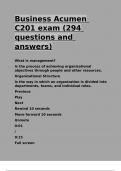 Business Acumen C201 exam (294 questions and answers).