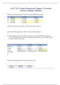 ACCT 211 Connect Homework Chapter 1 Exercises answers complete solutions