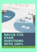 NACVA CVA EXAM QUESTIONS WITH 100% SOLVED!!