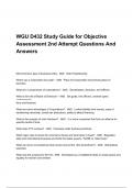 WGU D432 Study Guide for Objective Assessment 2nd Attempt Questions And Answers