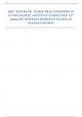 2024  TESTBANK  NURSE PRACTITIONERS IN GYNECOLOGIC SETTINGS GUIDELINES  12th edition BY HAWKINS ROBERTO NICHOLAS STANLEY HANEY.