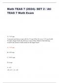 Math TEAS 7 (2024)- SET 2 / Ati TEAS 7 Math Exam