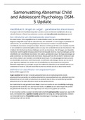 Samenvatting Abnormal Child and Adolescent Psychology, ISBN: 9781138091016  Psychopathologie Bij Kinderen En Adolescenten (PM0912202414)