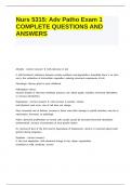 Nurs 5315 Adv Patho Exam 1 COMPLETE QUESTIONS AND ANSWERS.