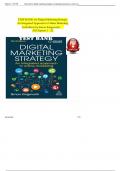 TEST BANK for Digital Marketing Strategy: An Integrated Approach to Online Marketing, 3rd Edition by Simon Kingsnorth, Verified Chapters 1 - 22, Complete Newest Version