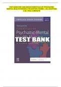 TEST BANK FOR VARCAROLIS ESSENTIALS OF PSYCHIATRIC MENTAL HEALTH NURSING 5TH EDITION FOSBRE / ALL CHAPTERS 1-28 / FULL COMPLETE