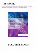 Test Bank - for Lewis's Medical-Surgical Nursing: Assessment and Management of Clinical Problems, Single Volume 12th Edition by Mariann M. Harding, All Chapters 1-68 | Complete Guide A+