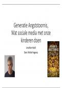 Generatie Angststoornis van Jonathan Haidt legt uit waarom kinderen tot 18 jaar steeds meer angststoornissen of stress hebben en wat hier tegen te doen is. Een samenvatting met een praktische aanpak.