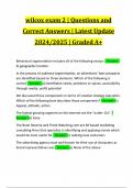 wilcox exam 2 | Questions and Correct Answers | Latest Update 2024/2025 | Graded A+