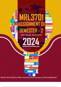 MRL3701 ASSIGNMENTS 1 AND 2 SEMESTER 2 - 2024