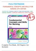 Test Bank for Fundamental Concepts and Skills for Nursing, 6th Edition, By Patricia Williams, 9780323694766,  All Chapters 1-41 LATEST