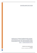 DEEL 1 seksuele psychopathologie (ADRIAANSEN) : diagnostiek en behandeling