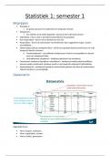 Samenvatting Statistiek 1 (sem 1)