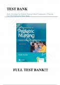 Test Bank - for Davis Advantage for Pediatric Nursing Critical Components of Nursing Care Third Edition by Diane Rudd, All Chapters  | Complete Guide A+ 