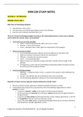 KRM220 Section A (study unites 1 & 2) study notes - criminology 