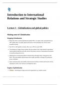 1st Year Politics and International Relations Lecture Notes Package