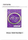 Test Bank - for LPN to RN Transitions 4th Edition by Lora Claywell, All Chapters | Complete Guide A+ 