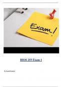 BIOS 255 Exam 1 ( Latest 2024 / 2025 ) Actual Questions and Answers 100% Correct