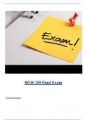 BIOS 255 Final Exam ( Latest 2024 / 2025 ) Actual Questions and Answers 100% Correct