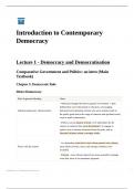 Lecture notes Introduction to Contemporary Democracy (PO1ICD)  Comparative Government And Politics