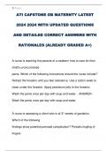 ATI CAPSTONE OB MATERNTY LATEST  2024 2024 WITH UPDATED QUESTIONS  AND DETAILED CORRECT ANSWERS WITH  RATIONALES (ALREADY GRADED A+) 