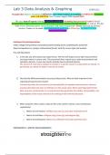 Straighterline General Chemistry 1 LAB CHEM101L Lab 3 Data Analysis & Graphing COMPLETE Worksheet with LAB PHOTOS (New Version August 2024) Scored 100%