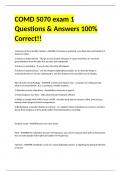 COMD 5070 exam 1 Questions & Answers 100% Correct!!