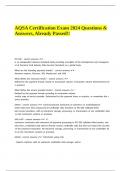 AQSA Certification Exam 2024 Questions & Answers, Already Passed!!.