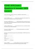 COMD 5070 Exam 1 Questions & Answers 100% Correct!!