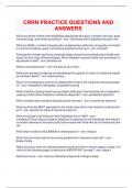 CRRN TEST QUESTIONS QUESTIONS WITH COMPLETE SOLUTIONS