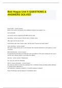 Bob Hogue Unit 5 QUESTIONS & ANSWERS SOLVED 100% 