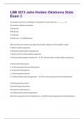 LSB 3213 John Holden Oklahoma State Exam 3  (Questions & Answers) Rated 100%