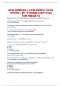 HESI A2 ADMISSION ASSESSMENT EXAM REVIEW - MEASUREMENT CONVERSIONS & VOCABULARYQUESTIONS AND ANSWERS