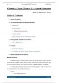 Summary Cambridge IGCSE Chemistry -  Chapter 3