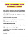 Nurs 299 Exam 2 With Correct Answers