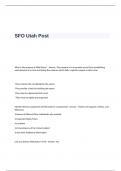 SFO Utah Post Test Questions and Answers