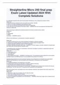 Straighterline Micro 250 final prep Exam Latest Updated 2024 With Complete Solutions