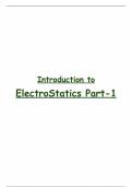 Introduction to ElectroStatics Part-1