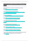  Communications 101 Final Exam:Straighterline Communications 101 Final Exam: Questions & Answers: Latest Updated 