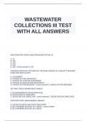 WASTEWATER COLLECTIONS III TEST WITH ALL ANSWERS