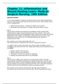 NU 450 Inflammation and Wound Healing Lewis: Medical-Surgical Nursing (Chapter 11) Complete with Answers