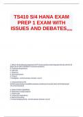 TS410 S/4 HANA EXAM PREP 1 EXAM WITH ISSUES AND DEBATES,,,,