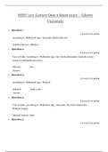 HIEU 201 Lecture Quiz 3 latest 2020 | HIEU201 Lecture Quiz 3_A Grade