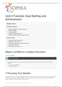 COLL 550 Unit_3_tutorials_College_Readiness_Sophia | COLL550 Unit 3 Tutorials: Goal Setting and Achievement