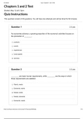 MKT331 Chapter 1 and 2 Test with answers  | MKT 331 Chapter 1 and 2 Test with answers- Voorhees College ( A grade _ School Graded) A Grade