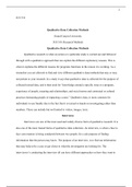 Code of Ethics.docx   JUS 510  Qualitative Data Collection Methods   Grand Canyon University  JUS 510: Research Methods  Qualitative Data Collection Methods  Qualitative research is when an action or a particular study is carried out and followed through 