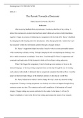 RES 811 Synthesis Paper Doctoral Identity.docx   RES-811  The Pursuit Towards a Doctorate  Grand Canyon University: RES-811  Reflection  After receiving feedback from my instructor, I worked on the flow of my writing. I altered the conclusion to include w